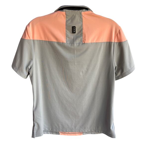 Jamie Sadock Peach and Gray Short Sleeve Performance Polo Golf Shirt size M - Picture 7 of 8